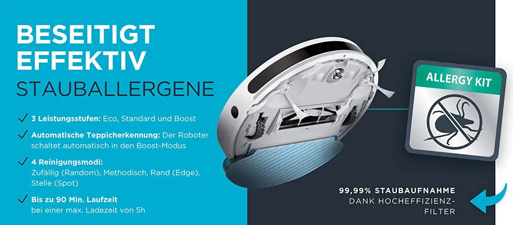 Rowenta RR7447 Xplorer S60 Allergy Connect Nass-Trocken-Saugroboter Weiß 65 DB 17 Rowenta RR7447 Xplorer S60 Allergy Connect Nass-Trocken-Saugroboter Weiß 65 DB – Bild 17