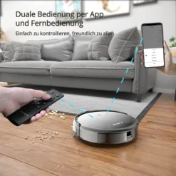 SmartAI G50 WLAN 3-in-1 Saugroboter Mit Wischfunktion Staubsauger Roboter Saug-Wisch-Roboter Wischroboter 2600mAh Alexa Google Home APP -Rowenta || Bosch Verkäufe cf8ba17c0d4ac5a8d0dc21c2837d1f58