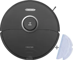 Roborock S8 Staubsauger Roboter Saugroboter 6000 Pa DuoRoller-Bürste VibraRise Wischen 3D-Mapping Reactive 3D-Hindernisumgehung (Schwarz) Mit 2pcs Mopp