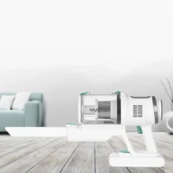 MAXXMEE Akku-Zyklon-Staubsauger Mit Schmutzgraderkennung - Weiß/grün Staubsauger Beutellos Sauger Akku Zyklon Bodenstaubsauger Kabellos Boden 60min -Rowenta || Bosch Verkäufe d1a45b034baea2f199c53f37c70256f6