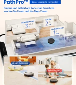 Proscenic Floobot X1 Saugroboter Mit Absaugstation,Ultraschall-Wischsystem,3000Pa Saugkraft,PathPro™ Laser-gestützte Navigation,Staubsauger Roboter Mit Siri,Google Assistant, Alexa& App-Steuerung -Rowenta || Bosch Verkäufe d4189ffa6debae17cf9cc260f1e7872d