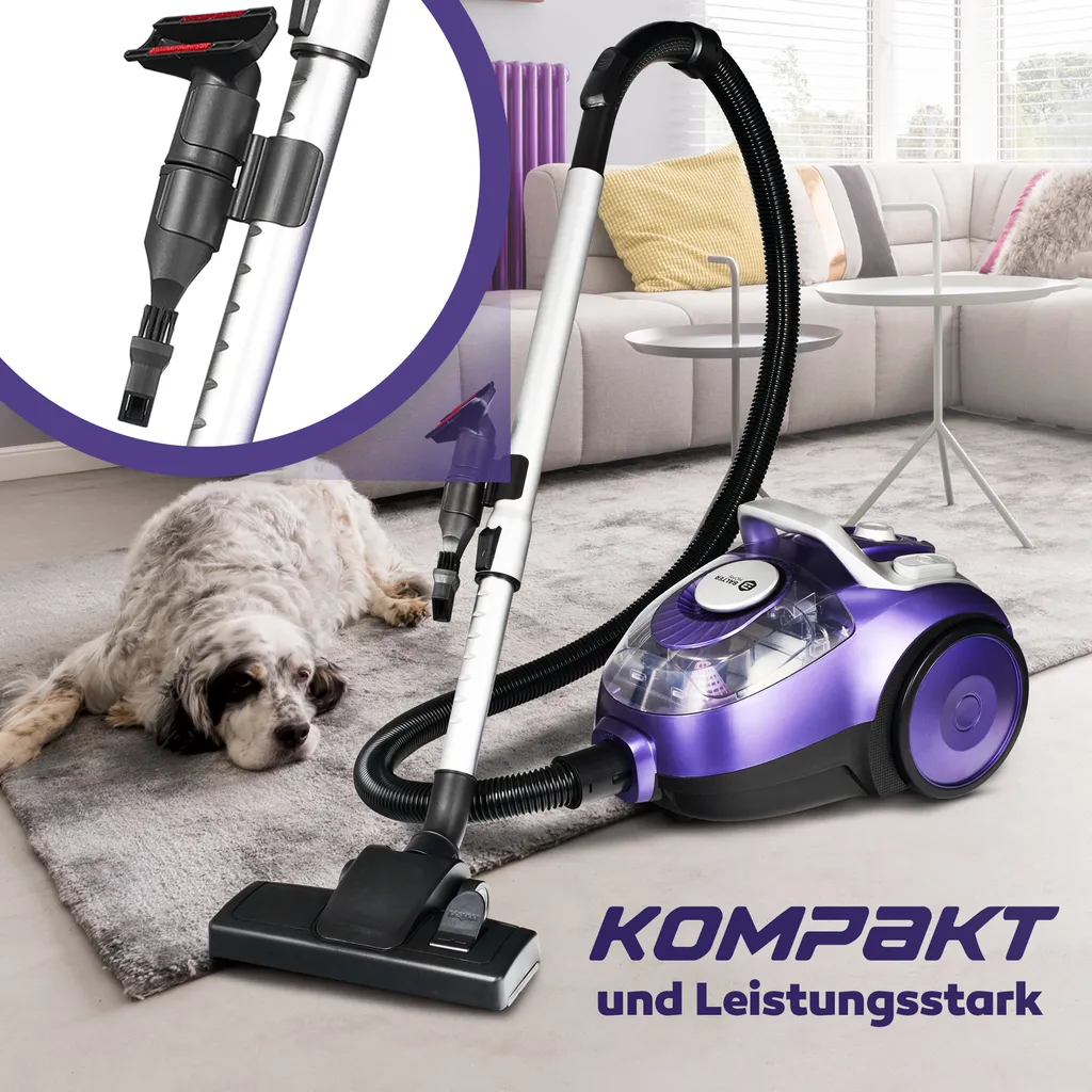 Balter Orion Staubsauger Beutellos Bodenstaubsauger Zyklon Max 1000W HEPA Lila 2 Balter Orion Staubsauger Beutellos Bodenstaubsauger Zyklon Max 1000W HEPA Lila – Bild 2