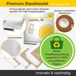 Staubbeutel (3 Stück) Für Ecovacs Deebot T9 Plus Mit Absaugstation -Rowenta || Bosch Verkäufe e3ced6015ff441fecf8f9b2fcf372b84