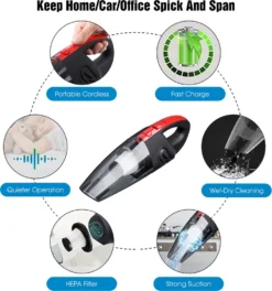 9000Pa Handstaubsauger Staubsauger Kabellos Akku Autosauger Nass/Trocken Funktion 120W Für Haus Und Auto - Rot -Rowenta || Bosch Verkäufe e3fbc2c31a46d97dffc9df80537f7a49