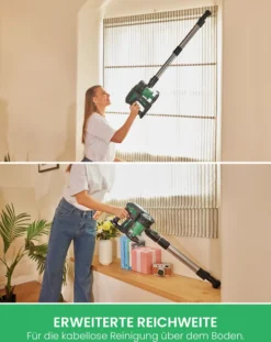 Akku Staubsauger Kabellos, Vactidy V8 Kabelloser Staubsauger Mit Abnehmbarem Akku, 22KPa Saugkraft Für Hartholzböden, Bis Zu 35min Laufzeit, Leichter Staubsauger Für Teppich- Und Tierhaarreinigung -Rowenta || Bosch Verkäufe e89167a48ea419d7be794a5b246768c3