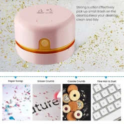 Desktop-Staubsauger USB Aufladbar Einstellbare Saugkraft Mini Tisch Staubsammler Für Tastatur Home Office ,Pink -Rowenta || Bosch Verkäufe e9908c68024a4534db0864d33501089a
