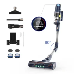 Akku Staubsauger-Staubsauger 30KPA/480W,S7 Staubsauger Kabellos,Starke Saugleistung Bis Zu 65 Min Laufzeit, 7-in-1 Staubsauger Beutellos, Smartes Touch Display, 180 ° Faltbar, 4 Leistungstufe