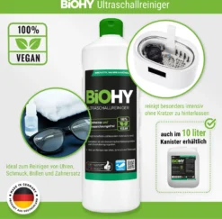 BiOHY Ultraschallreiniger (2x1l Flasche) + Dosierer | Intensive Und Materialschonende Reinigung Von Brillen, Dentalprodukte, Gold, Münzen Und Schmuck| KONZENTRAT Für Ultraschallbad -Rowenta || Bosch Verkäufe ef3234ad178a774cb40416949bc4ec98