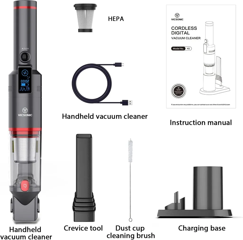 Akku Handstaubsauger, Handsauger Kabellos 13000Pa/100W Tragbar Autostaubsauger Mit Ladestation,für Auto Zuhause Tierhaare,Leichtgewicht Ab 500gr(Schwarz) 1 Akku Handstaubsauger, Handsauger Kabellos 13000Pa/100W Tragbar Autostaubsauger Mit Ladestation,für Auto Zuhause Tierhaare,Leichtgewicht Ab 500gr(Schwarz)