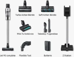 Samsung VS20R9046S3/EV/EN/TR/EF Beutelloser Akku-Handstaubsauger, 550 Watt, Cyclon-Filter, HEPA-Filter, Tierhaarbürste, Turbobürste -Rowenta || Bosch Verkäufe fa34e216d95c103d044d409dd1dcdcf6