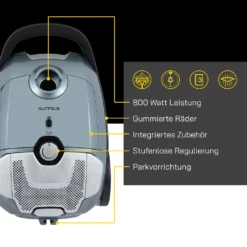 GUTFELS CLEAN 2010 Bodenstaubsauger | 800 Watt Leistung | Integriertes Zubehör | 3 Liter Staubbehälter 10 GUTFELS CLEAN 2010 Bodenstaubsauger | 800 Watt Leistung | Integriertes Zubehör | 3 Liter Staubbehälter -Rowenta || Bosch Verkäufe faa4af2ac4e36bd94cc902e863f5744f