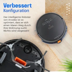 Anodex - Staubsauger Roboter - Mit Wischfunktion - Mit Ladestation - Staubsauger Roboter - 3 In 1 - Mattschwarz -Rowenta || Bosch Verkäufe fde5739ae560a8cb5c6be719ae0d70f5