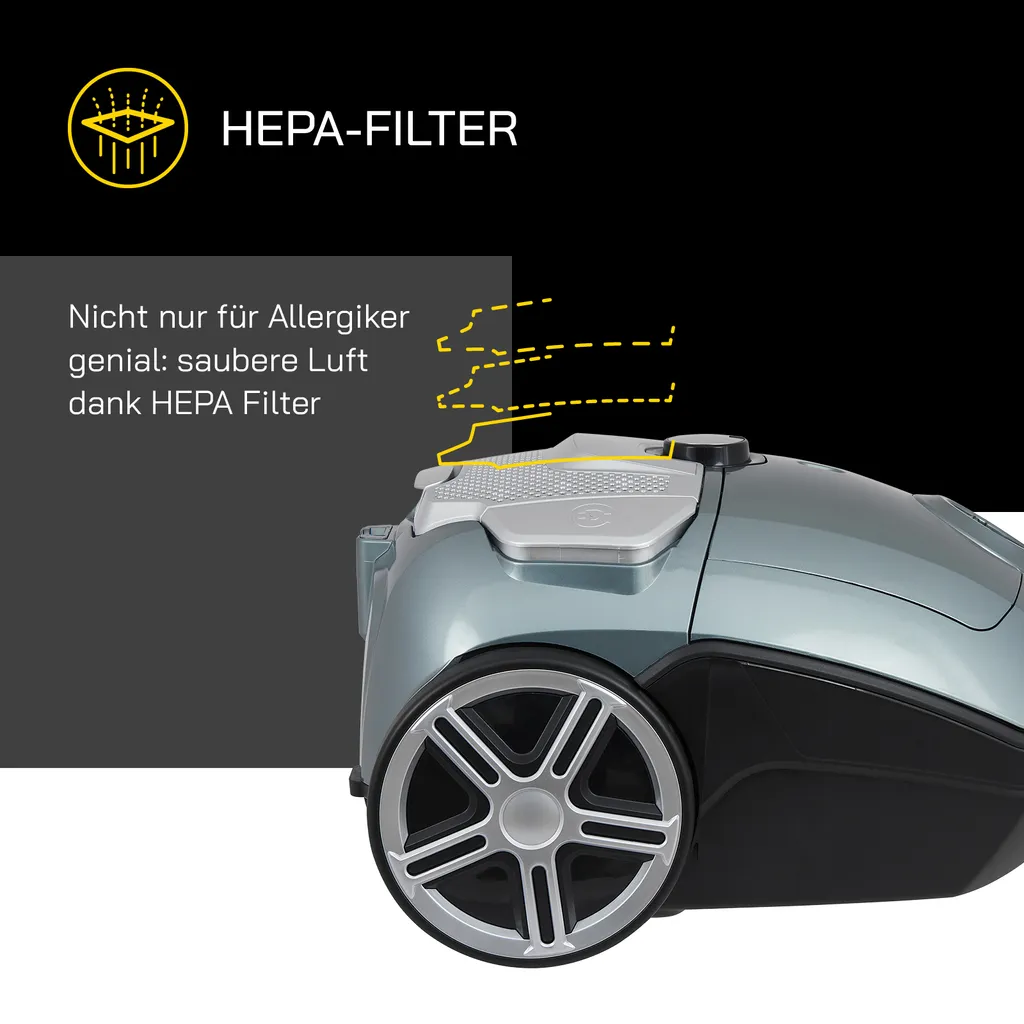 GUTFELS CLEAN 2010 Bodenstaubsauger | 800 Watt Leistung | Integriertes Zubehör | 3 Liter Staubbehälter 7 GUTFELS CLEAN 2010 Bodenstaubsauger | 800 Watt Leistung | Integriertes Zubehör | 3 Liter Staubbehälter – Bild 7